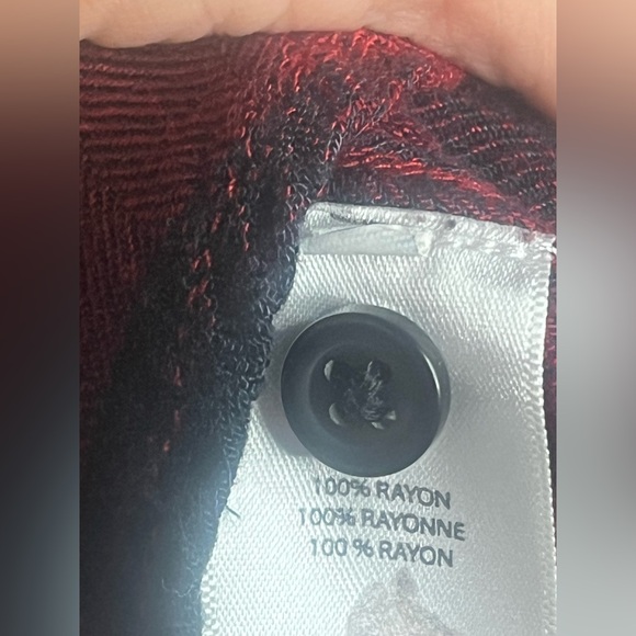 BEACHLUNCHLOUNGE Red and Black Plaid shirt- long and relaxed fit - Picture 6 of 8